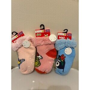 NWT Bluey & Grinch 3-Count Christmas Holiday Socks - 4T-5T